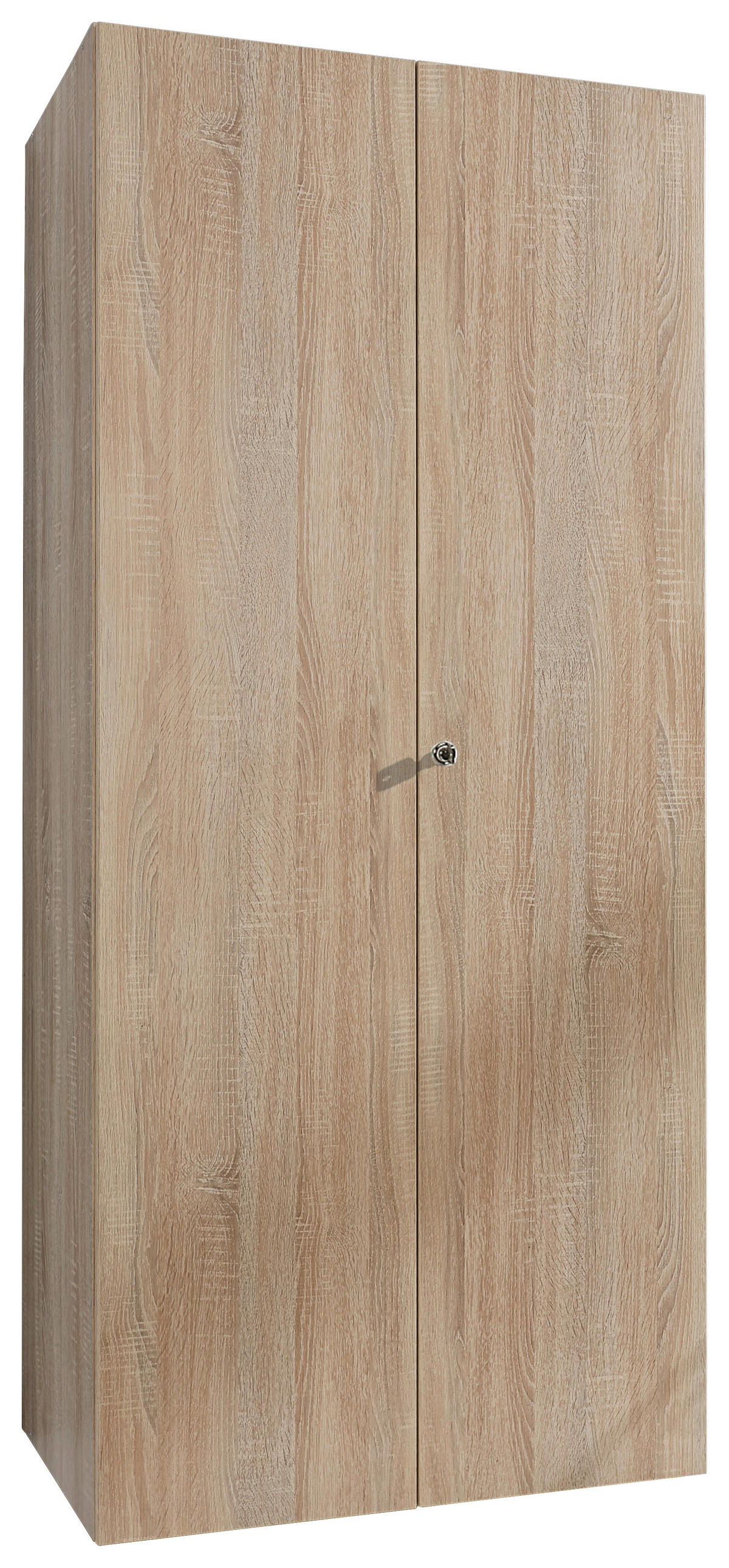 VEČNAMENSKA OMARA, barve hrasta - barve hrasta/barve aluminija, Konvencionalno, umetna masa/leseni material (80/185/54cm) - Xora