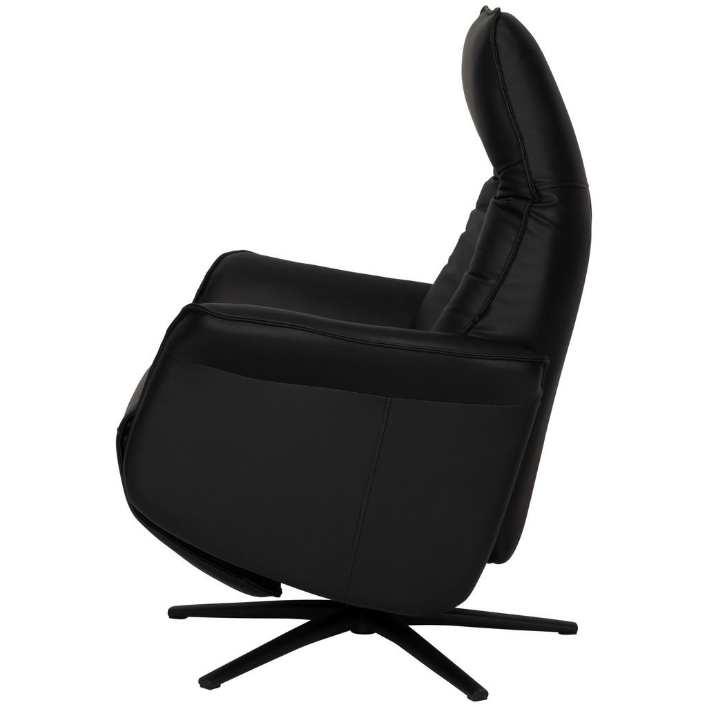 Thumbnail - Livetastic Relaxsessel, Schwarz, Holz, Metall, Textil, Leder, Echtleder, Büffelleder, Eukalyptusholz, Sperrholz, 79x110x...