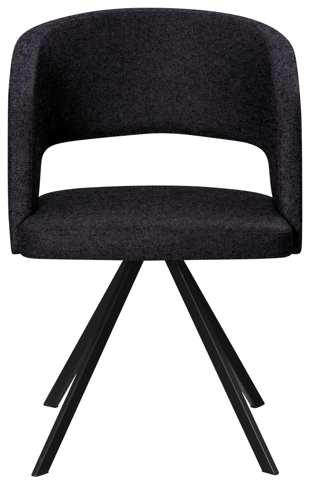 ARMLEHNSTUHL  in Stahl Samt  - Anthrazit/Schwarz, Konventionell, Textil/Metall (56/84/59cm) - Moderano
