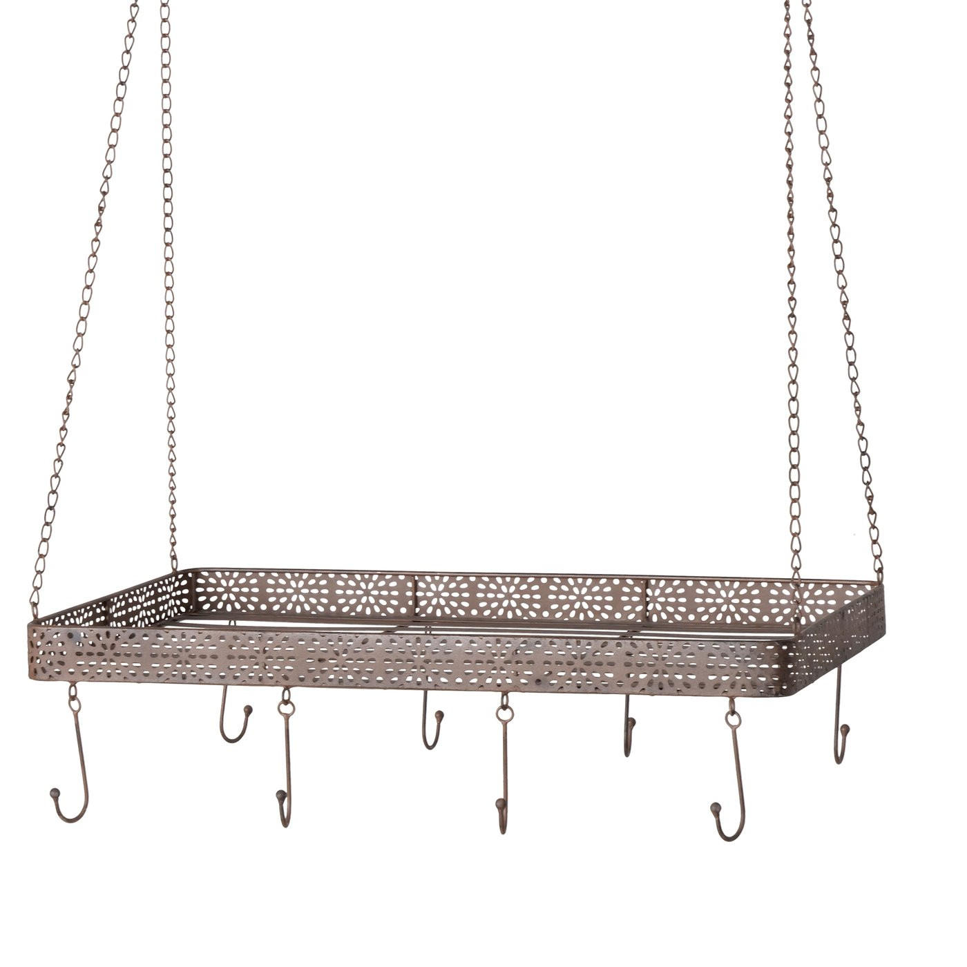 DEKORATIONSVÄGGHYLLA  - brun, Basics, metall (70/40/95cm)