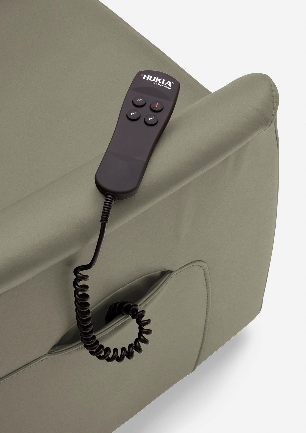 FERNSEHSESSEL Valdera  mit Relaxfunktion, Aufstehhilfe, Rücken echt Echtleder Grau  - Schwarz/Grau, KONVENTIONELL, Leder/Kunststoff (70/107/88cm) - Livetastic