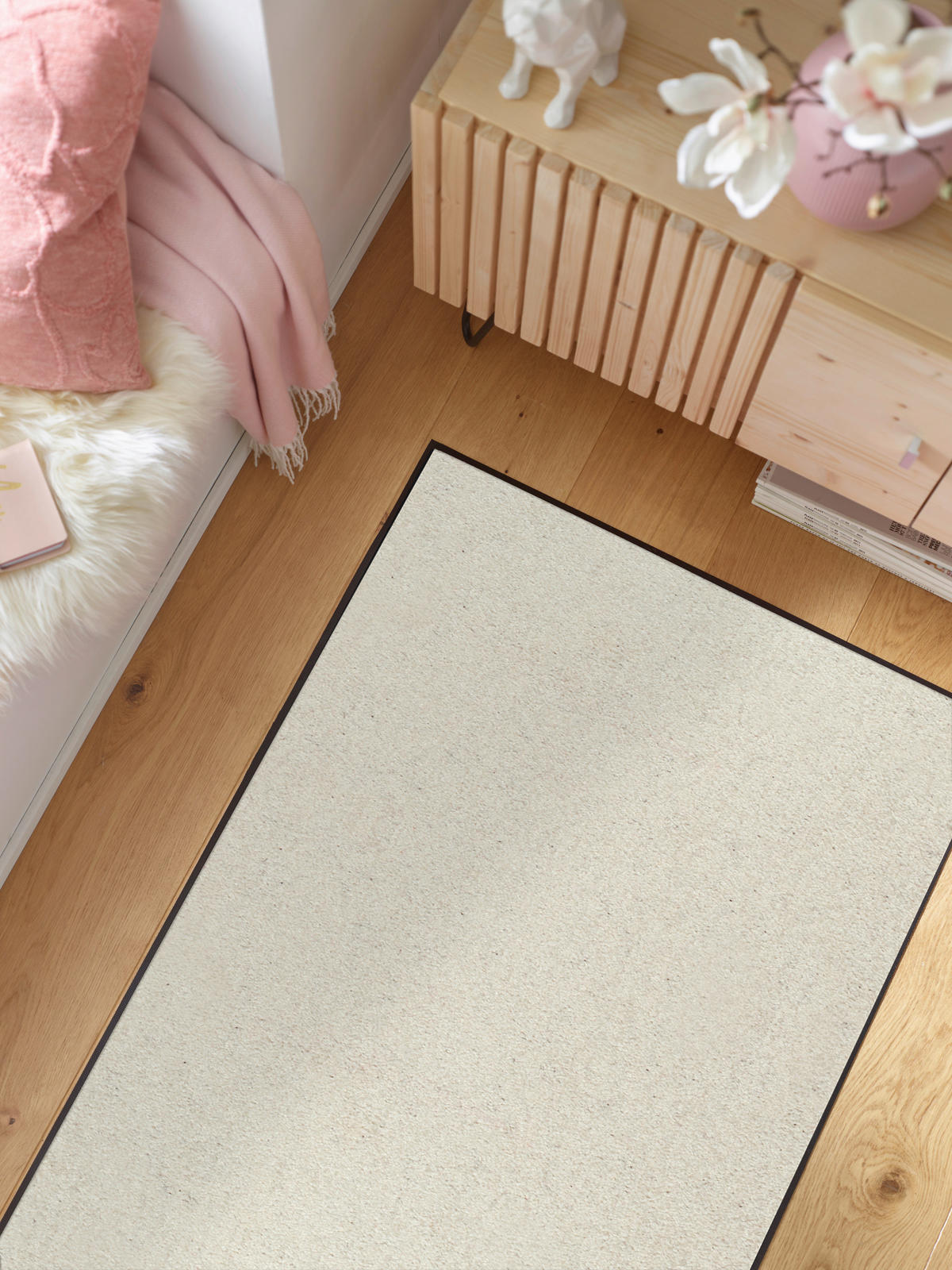 FLACHWEBETEPPICH 75/190 cm Whipped Cream Beige  - Beige, KONVENTIONELL, Kunststoff/Textil (75/190cm) - wash+dry