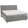 BOXSPRINGBETT 180/200 cm  in Grau  - Schwarz/Grau, Konventionell, Textil/Metall (180/200cm) - Dieter Knoll