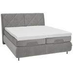 BOXSPRINGBETT 180/200 cm  in Grau  - Schwarz/Grau, KONVENTIONELL, Textil/Metall (180/200cm) - Dieter Knoll