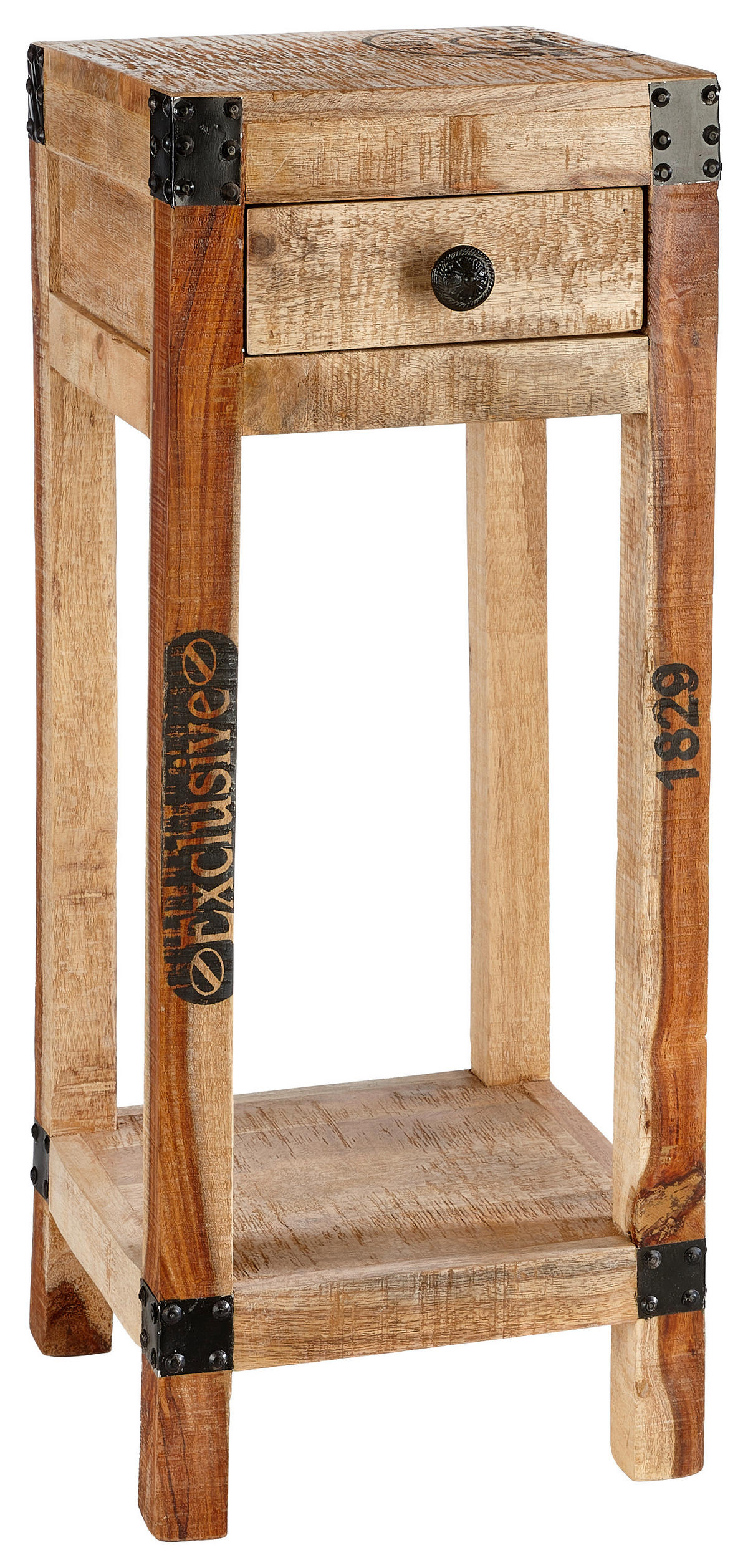 BEISTELLTISCH 30/30/75 cm Mangoholz quadratisch  - Trend (30/30/75cm) - Carryhome