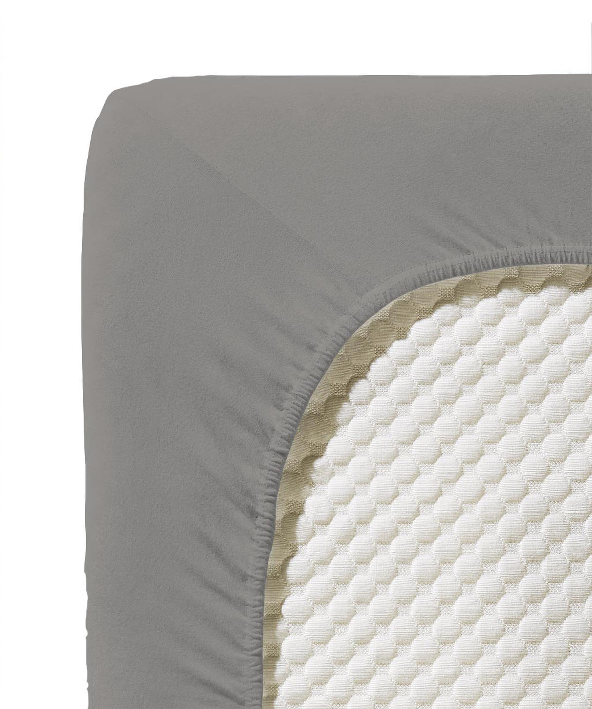 SPANNBETTTUCH Jenny C Single-Jersey  - Taupe, Basics, Textil (100/200cm) - Fleuresse