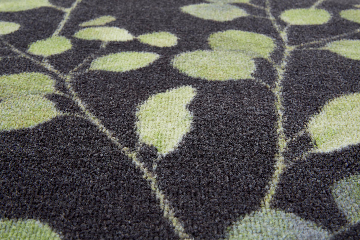 FUßMATTE 66/110 cm  - Schwarz/Grün, Design, Textil (66/110cm) - Esposa