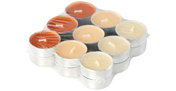 TEELICHTSET 18 Stück  - Champagner/Beige, Basics, Naturmaterialien/Paraffin (11,4/2,9cm) - Ambia Home