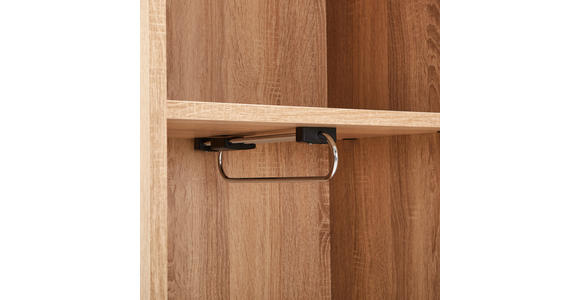 GARDEROBENSCHRANK 50/190/41 cm - Schwarz/Sonoma Eiche, MODERN, Holzwerkstoff/Metall (50/190/41cm) - Novel
