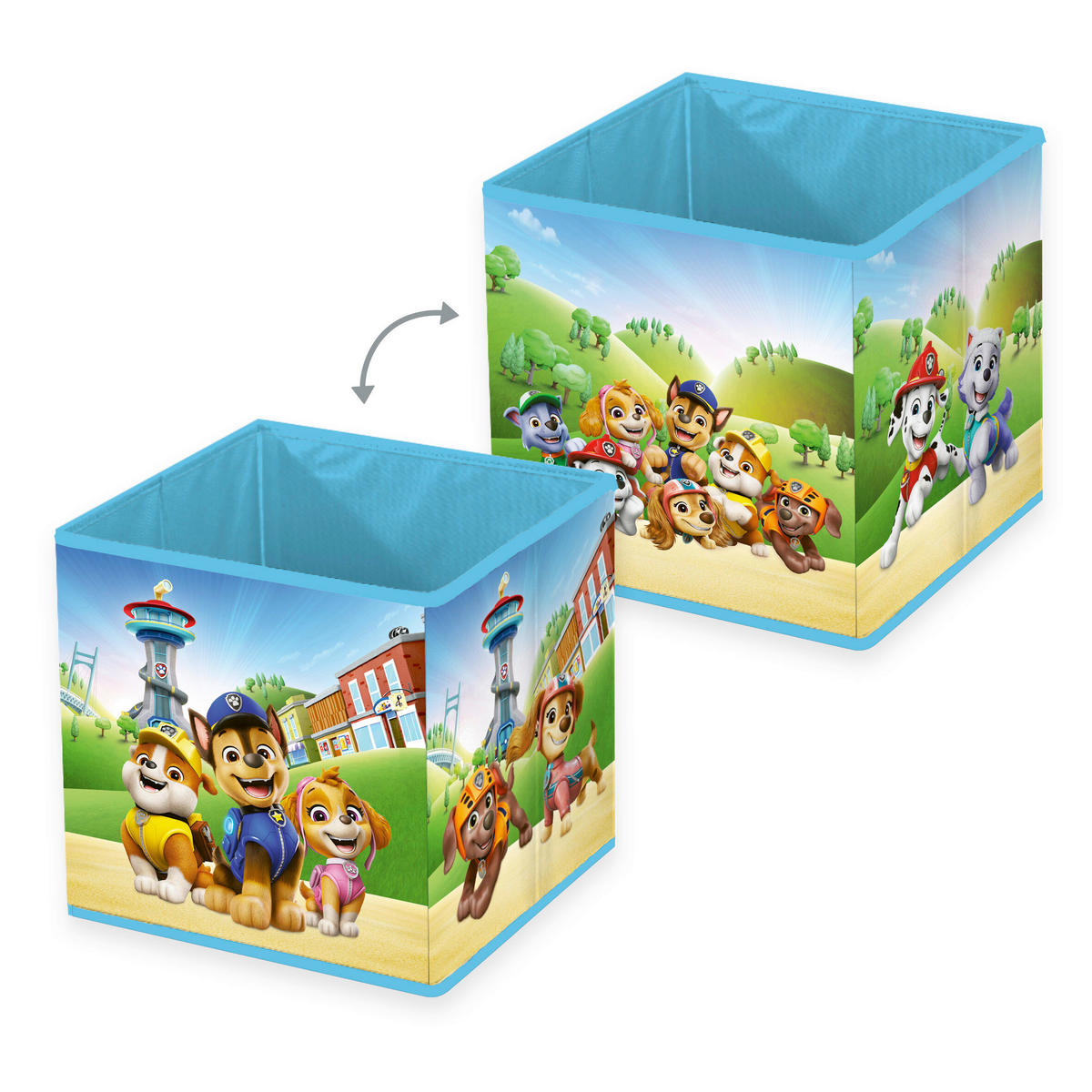 AUFBEWAHRUNGSBOX  - Multicolor/Hellgrün, Basics, Textil (30/30/30cm) - Herding