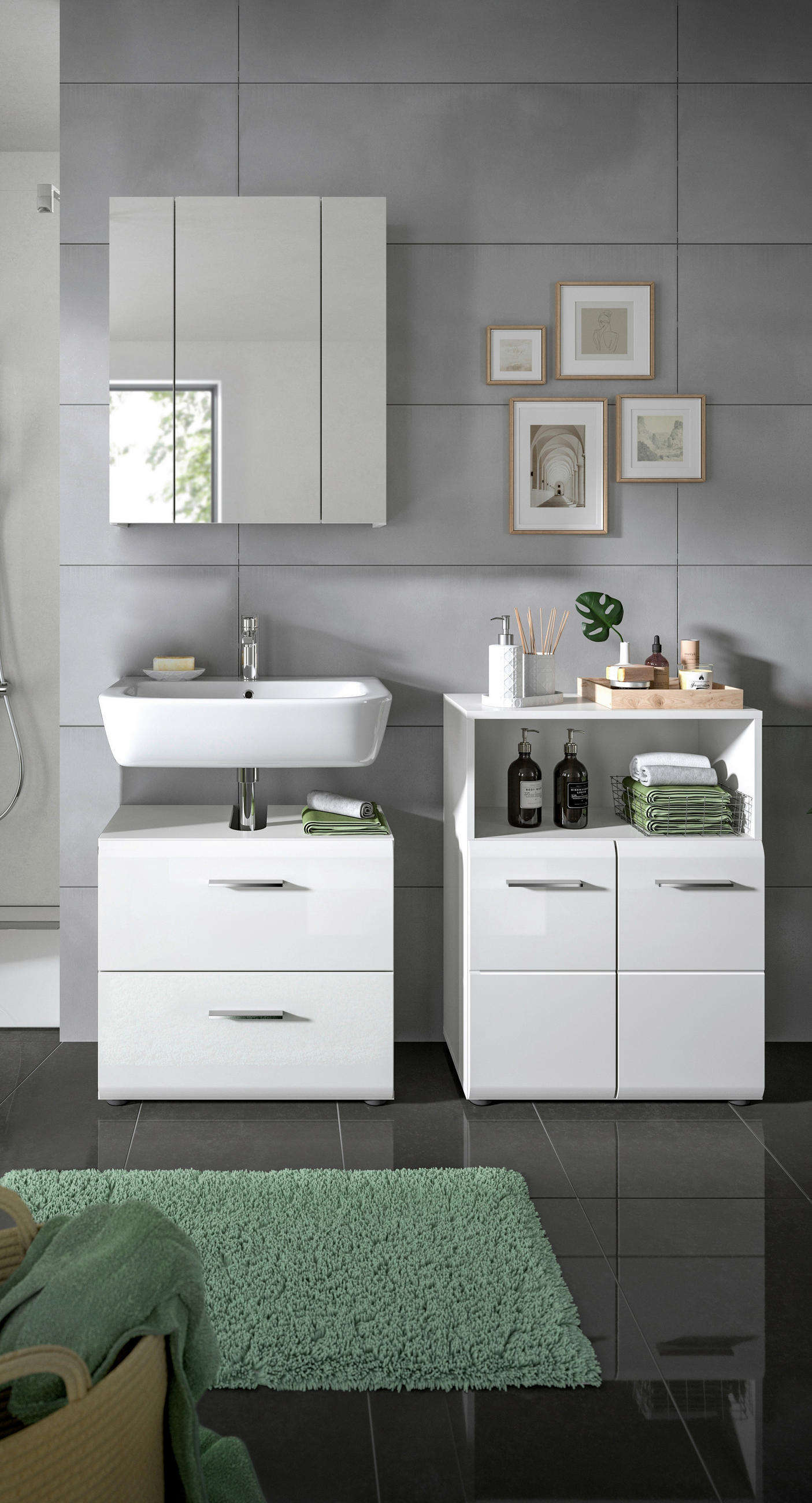 MID.YOU KÚPEĽŇA biela s vysokým leskom