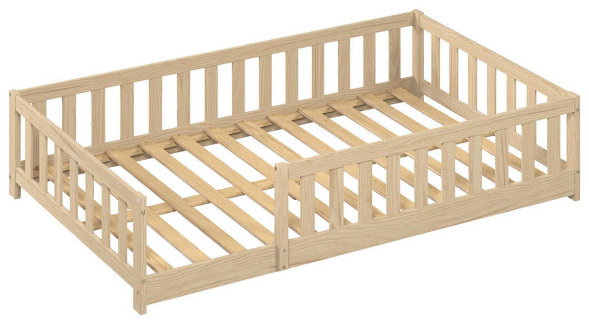 BODENBETT. 120/200 cm  in Naturfarben  - Naturfarben, MODERN, Holz/Holzwerkstoff (120/200cm) - P & B