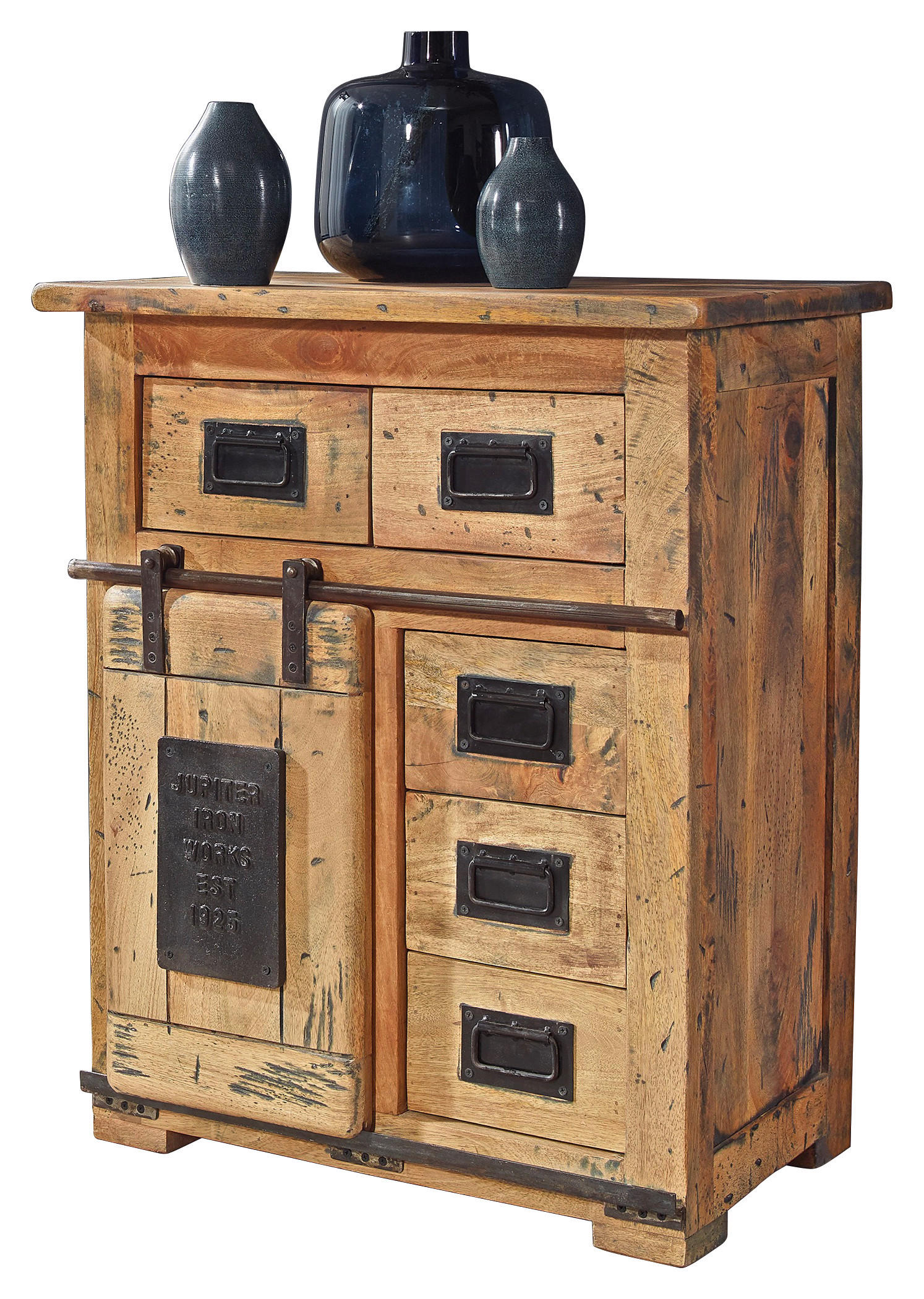 Livetastic KOMODA, mangové drevo, prírodná farba, 70/85/45 cm