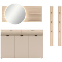 PREDSIEŇOVÝ NÁBYTOK, 210/195/38 cm - čierna/kašmírová, Design, kov/kompozitné drevo (210/195/38cm) - Xora