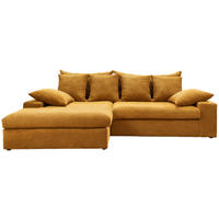 ECKSOFA Goldfarben Cord  - Goldfarben/Schwarz, MODERN, Kunststoff/Textil (200/278cm) - Livetastic