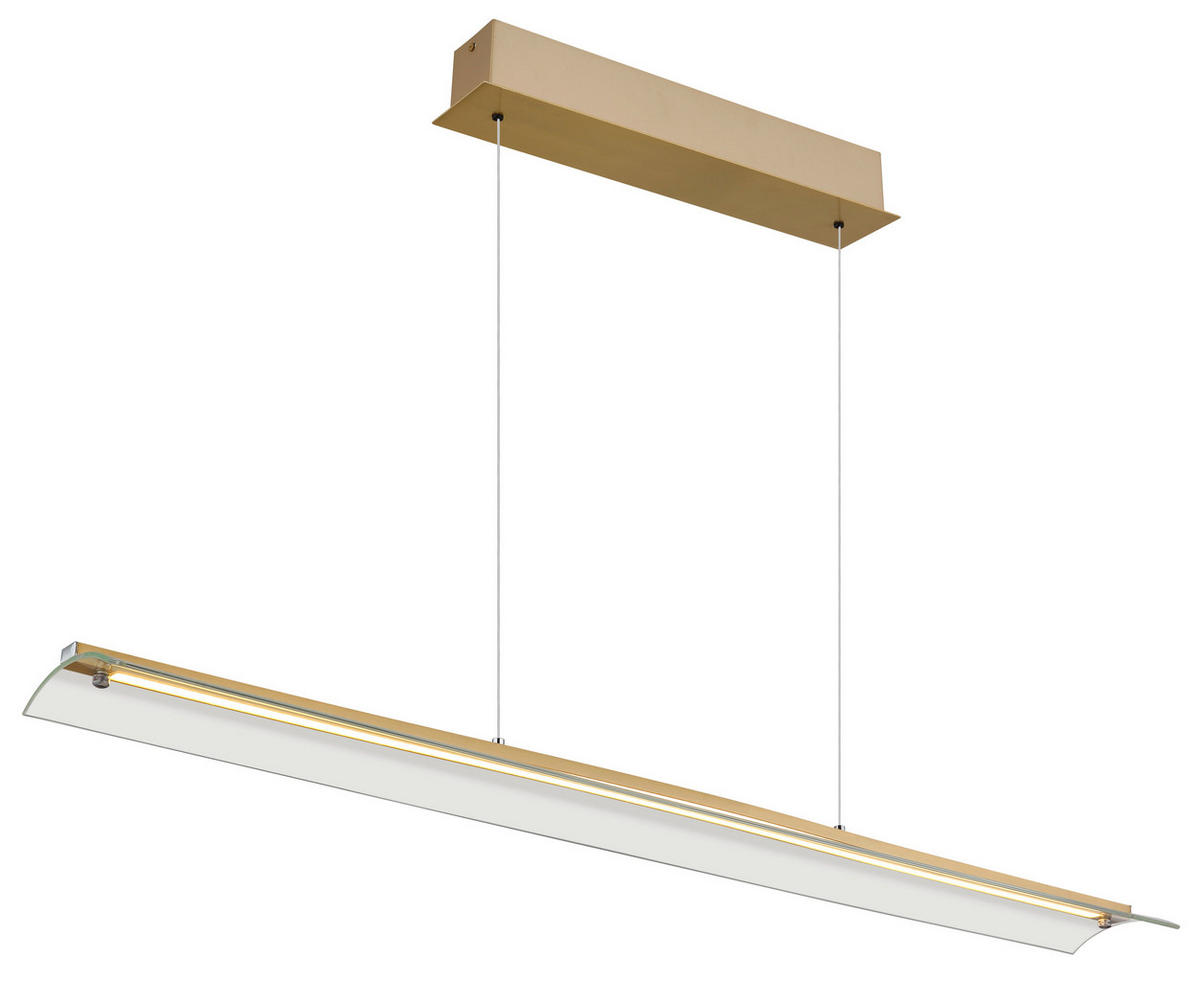 ZÁVĚSNÉ LED SVÍTIDLO, 100/12/150 cm - čiré/barvy mosazi, Design, kov/sklo (100/12/150cm) - Globo