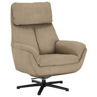RELAXSESSEL in Textil Hellbraun  - Hellbraun/Schwarz, Design, Textil/Metall (79/108/89cm) - Beldomo Style