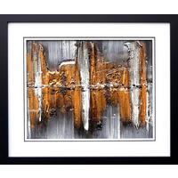 ORIGINALBILD Abstraktes  - Multicolor/Schwarz, Basics, Papier/Holzwerkstoff (67/57cm)