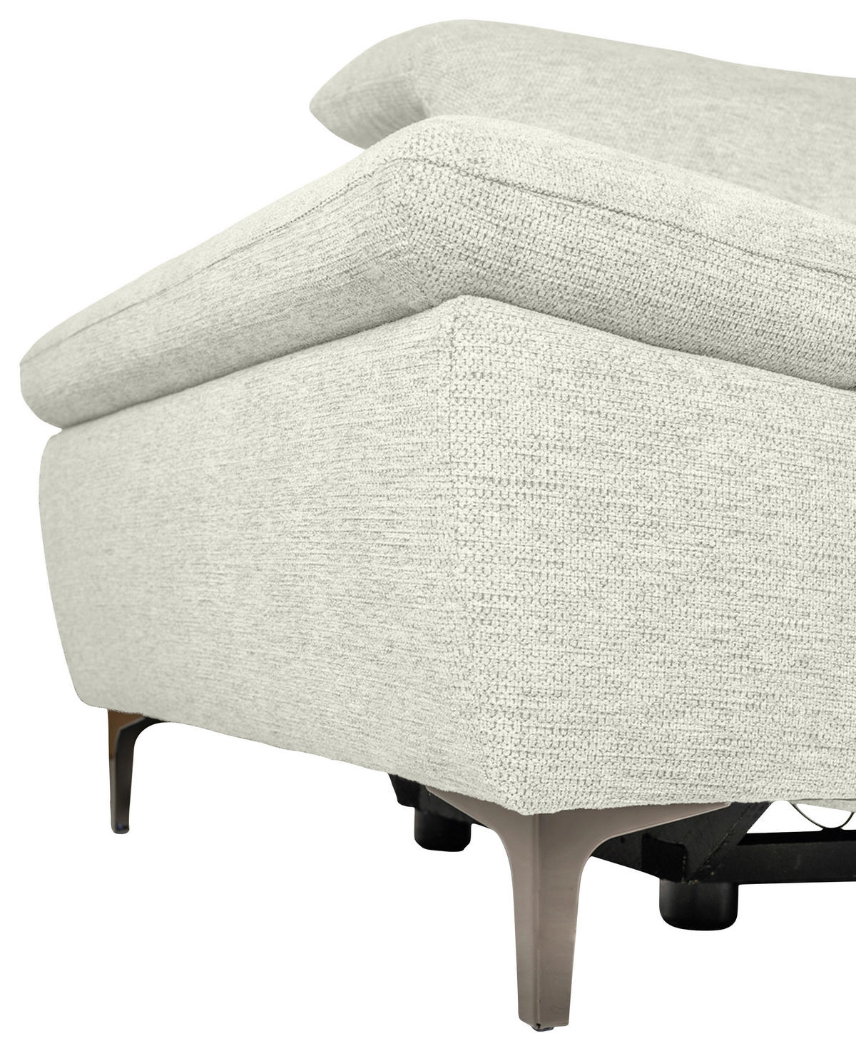ECKSOFA Naturfarben Webstoff  - Schwarz/Naturfarben, KONVENTIONELL, Textil/Metall (288/225cm) - Carryhome