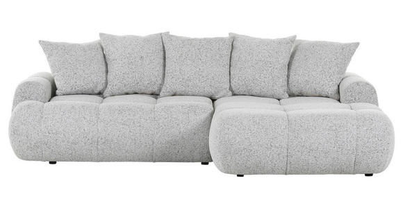 ECKSOFA Greige Flachgewebe - Greige/Schwarz, KONVENTIONELL, Kunststoff/Textil (276/175cm) - Carryhome