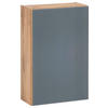 HÄNGESCHRANK 40/64/20 cm  - Eichefarben/Grau, KONVENTIONELL, Glas/Holzwerkstoff (40/64/20cm) - Held