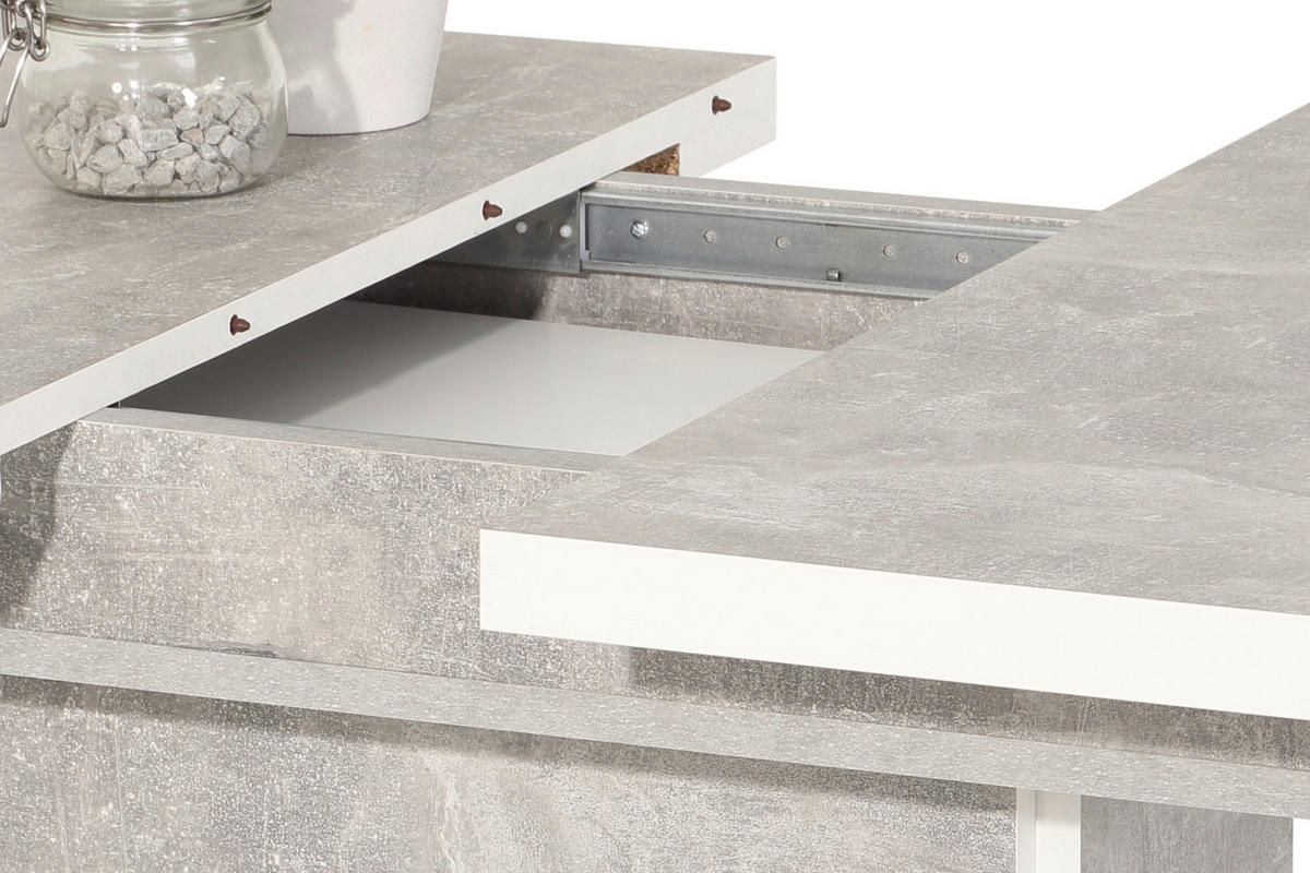 TISCHGRUPPE Anthrazit, Grau  - Anthrazit/Grau, MODERN, Textil/Metall (120 - 160/76/80cm) - MID.YOU