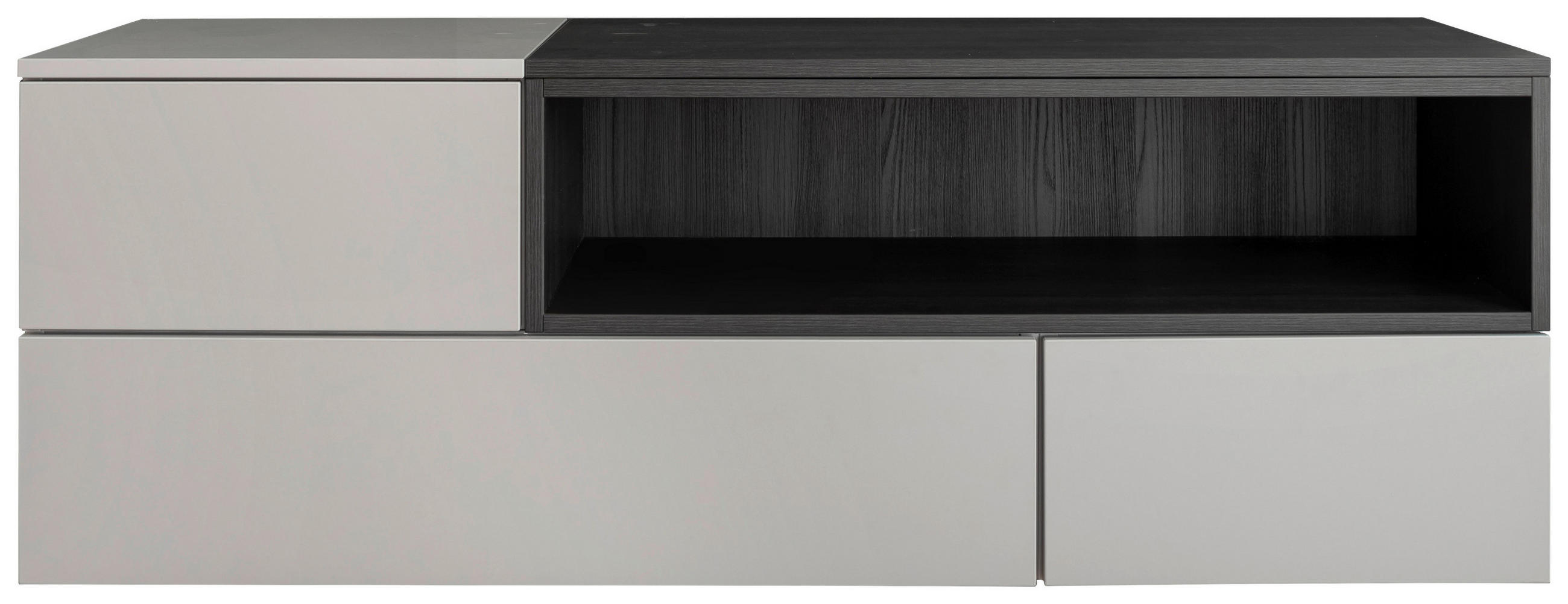 SIDEBOARD Grau, Mooreichefarben  150/52/45 cm  - Mooreichefarben/Silberfarben, Design, Holzwerkstoff (150/52/45cm) - Moderano