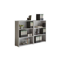 AKTENREGAL Grau  - Silberfarben/Grau, MODERN, Holzwerkstoff (168,8/113,6/33cm) - MID.YOU
