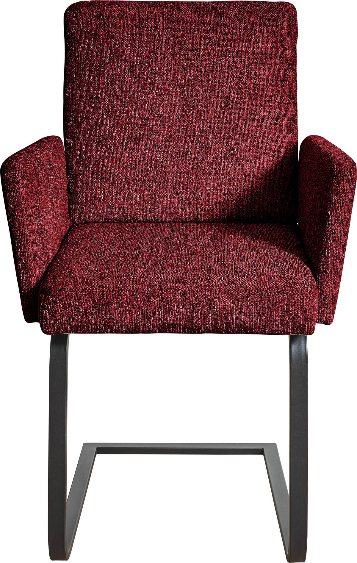 ARMLEHNSTUHL  in Stahl Chenille  - Rot/Schwarz, Design, Textil/Metall (56/92/60cm) - Dieter Knoll