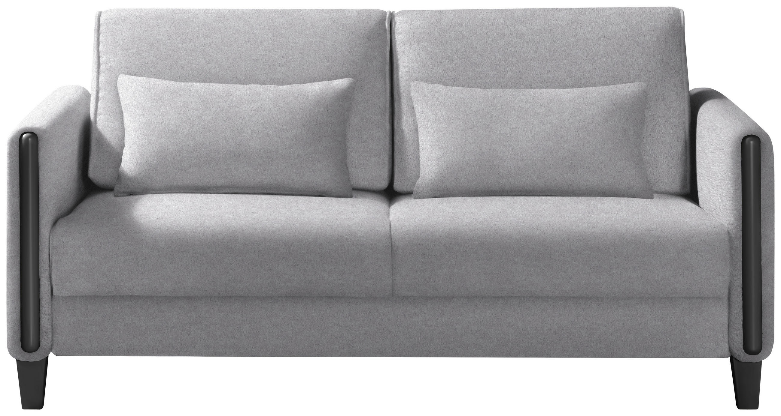 SCHLAFSOFA in Holz, Textil Schwarz, Hellgrau  - Hellgrau/Schwarz, Design, Holz/Textil (174/88/104cm) - Niels Andersson