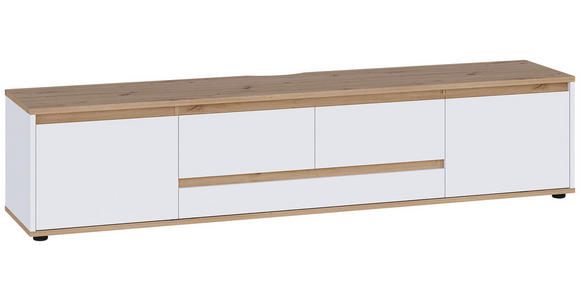 LOWBOARD  in 180/50/42 cm  - Schwarz/Weiß, MODERN, Holzwerkstoff (180/50/42cm) - Carryhome