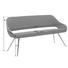 SITZBANK 175/88/66 cm in Braun, Taupe, Edelstahlfarben - Taupe/Edelstahlfarben, Design, Textil/Metall (175/88/66cm) - Voleo SITZBANK 175/88/66 cm in Braun, Taupe, Edelstahlfarben - Taupe/Edelstahlfarben, Design, Textil/Metall (175/88/66cm) - Voleo