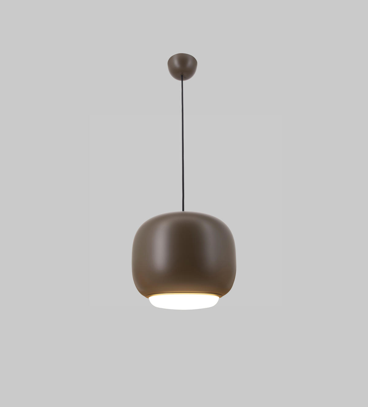 LED-HÄNGELEUCHTE Positano 30/30/26,3 cm  - Dunkelbraun, Design, Kunststoff/Metall (30/30/26,3cm)