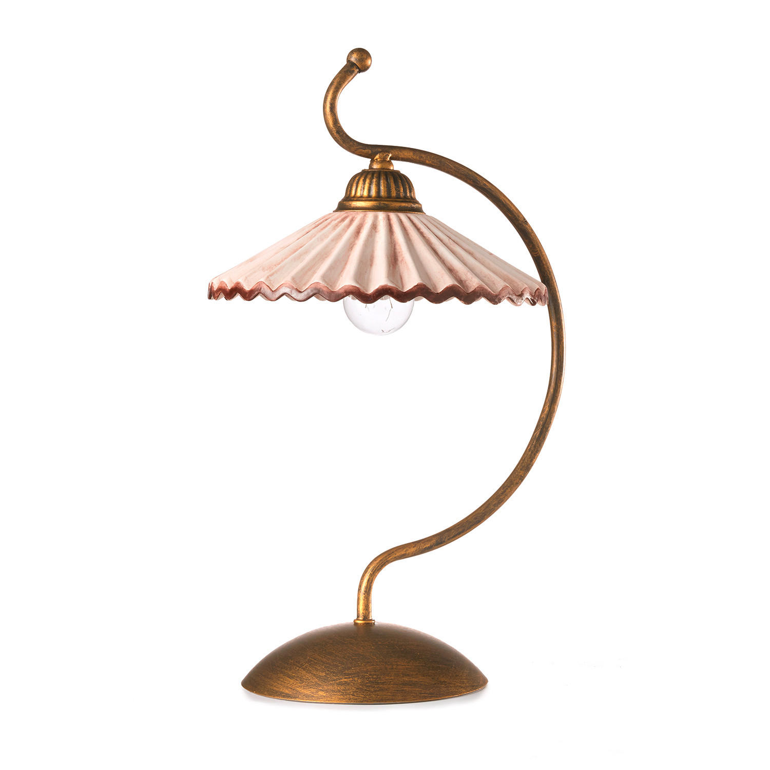 TISCHLEUCHTE 4623 ODINO 23/34 cm   - Braun/Weiß, KONVENTIONELL, Keramik/Kunststoff (23/34cm)