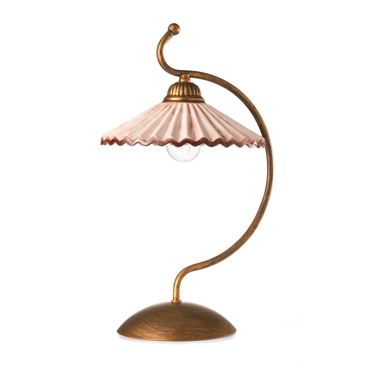TISCHLEUCHTE 4623 ODINO 23/34 cm   - Braun/Weiß, KONVENTIONELL, Keramik/Kunststoff (23/34cm)