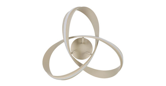 LED-DECKENLEUCHTE Orilo 52/22 cm  - Sandfarben, Design, Kunststoff/Metall (52/22cm) - Novel