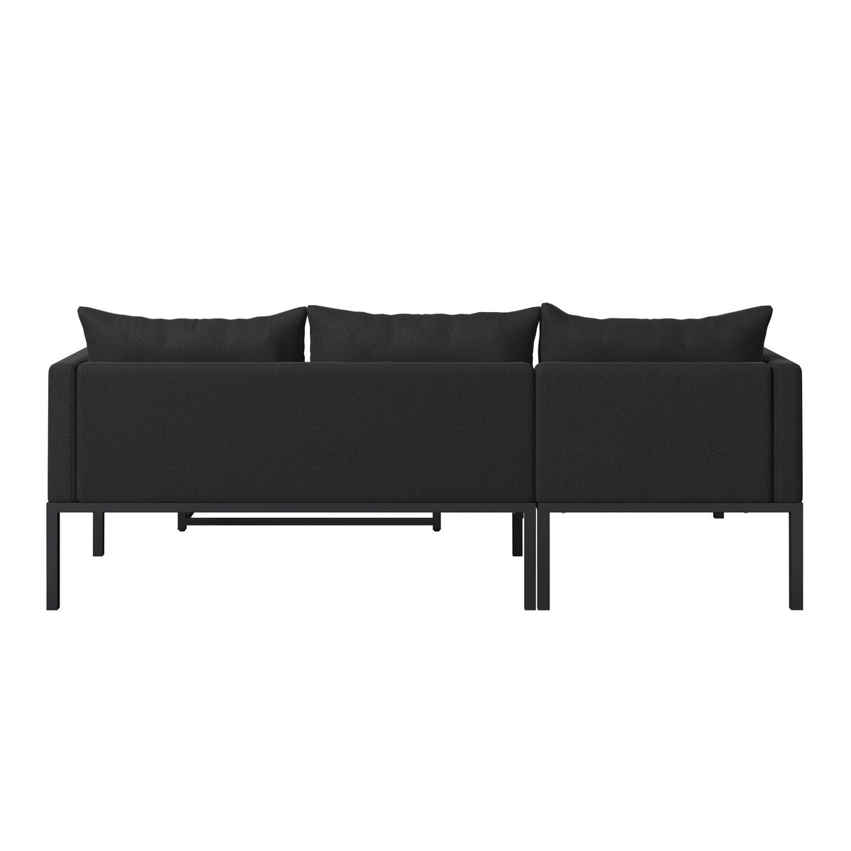 LOUNGEGARNITUR Eisen  - Dunkelgrau, MODERN, Textil/Metall (128/68/66cm) - Ambia Garden