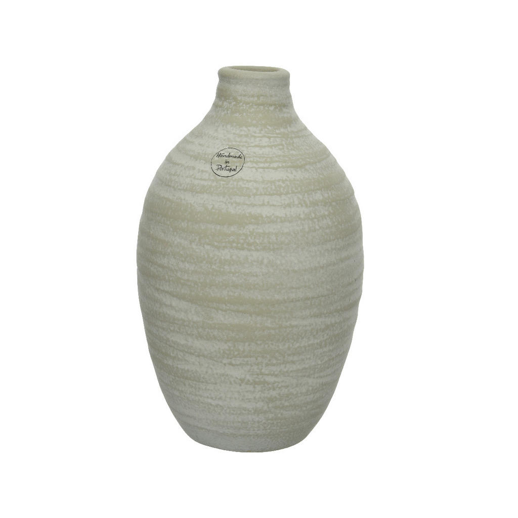 VÁZA, keramika, 25 cm - béžová