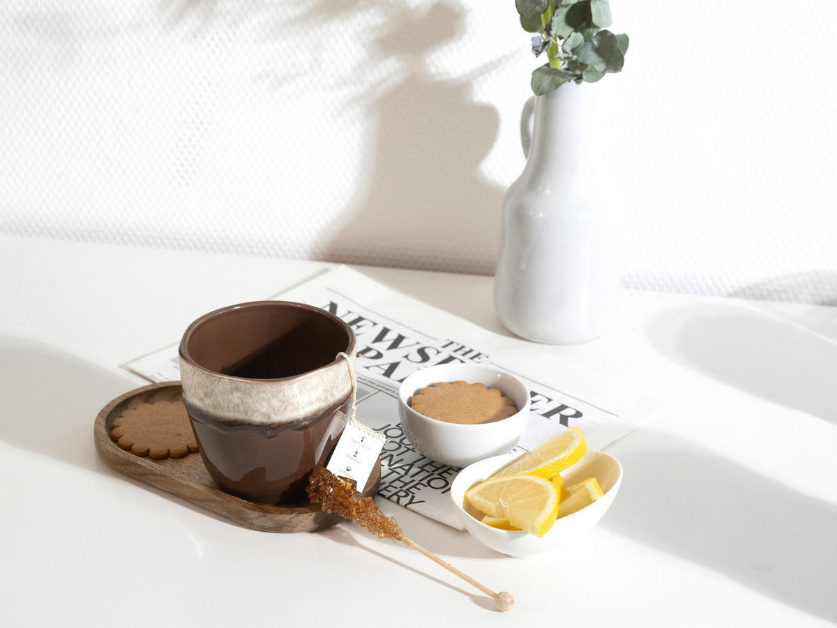 TASSENSET Squeezy Mocha Mousse 4-teilig  - Schlammfarben/Creme, Basics, Keramik (10/9cm) - Creatable