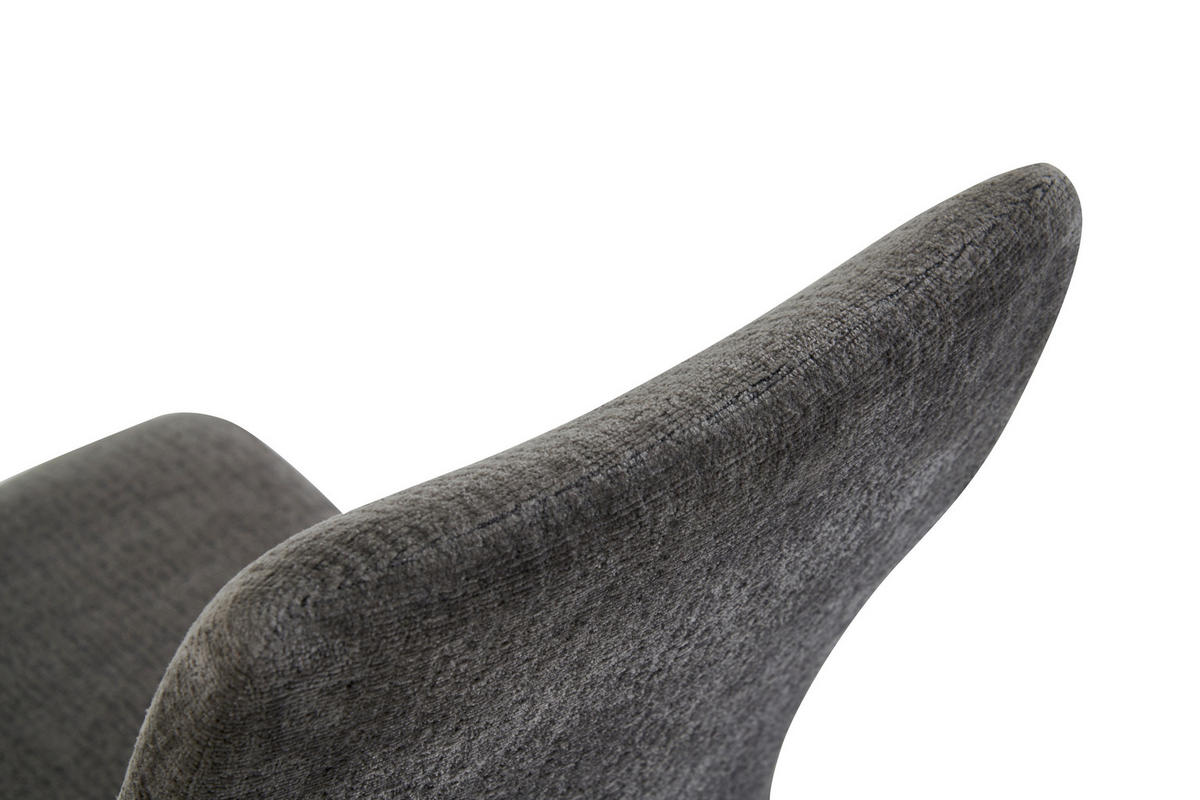 SCHWINGSTUHL-SET 2 Stück  in Webstoff  - Anthrazit/Schwarz, MODERN, Textil/Metall (43/98/59cm) - MID.YOU