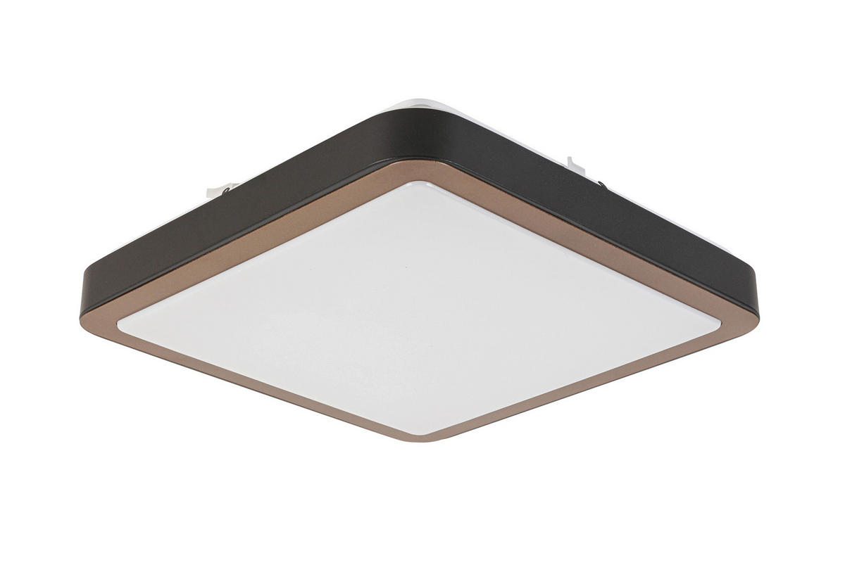 STROPNA LED-SVETILKA   24 W/2200 lm/3000 K/220-240 V/ - črna/bela, Basics, kovina/umetna masa (37/37/8cm) - Novel