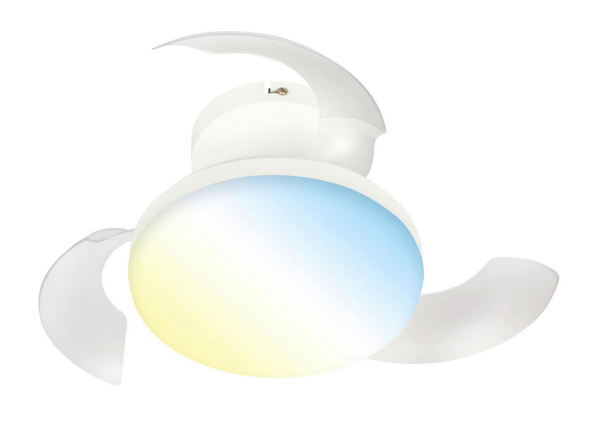 DECKENVENTILATOR - Weiß, Design, Kunststoff/Metall (44/16,5cm)