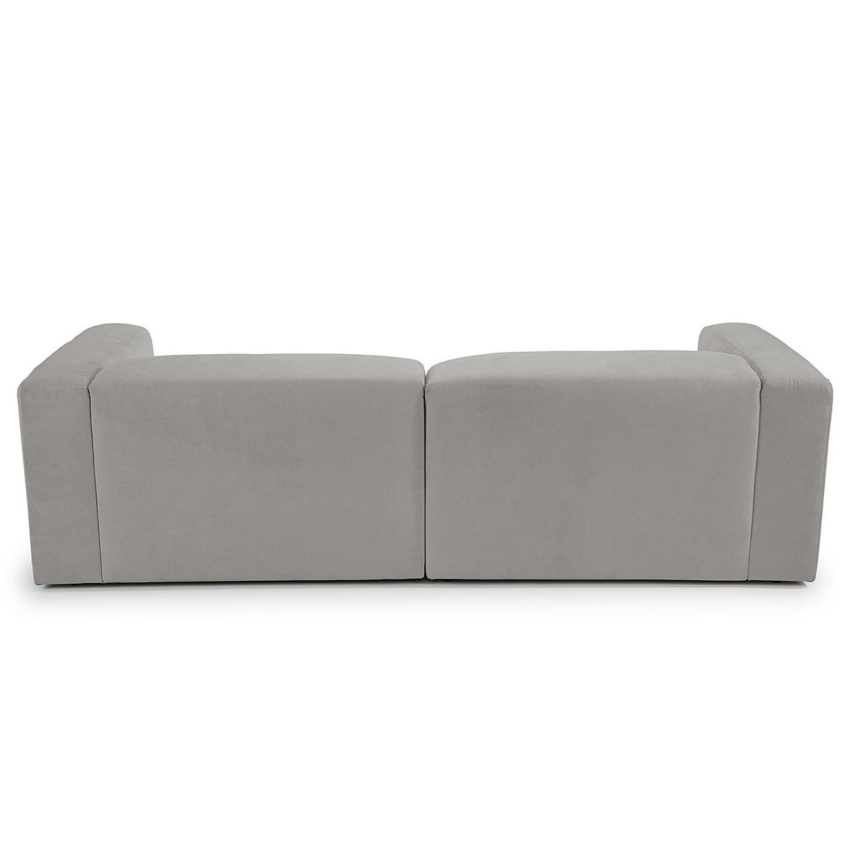 ECKSOFA in Struktur Grau  - Grau, Modern, Textil (255/72/160cm) - Trendmanufaktur