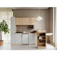 KUHINJSKI BLOK - barve hrasta/bela, Design, umetna masa/leseni material (180cm) - Respekta