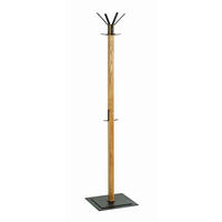 KLEIDERSTÄNDER in Braun, Schwarz, Eichefarben 40/180/40 cm   - Eichefarben/Schwarz, KONVENTIONELL, Holz/Metall (40/180/40cm)