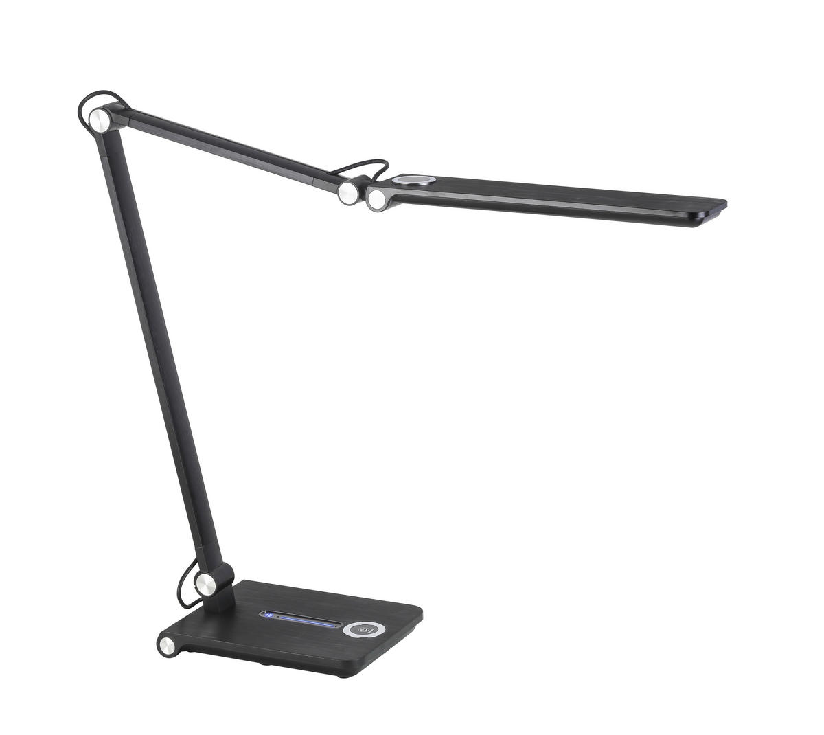 LED ÍRÓASZTALI LÁMPA - króm/fekete, Basics, műanyag/fém (80cm) - Novel