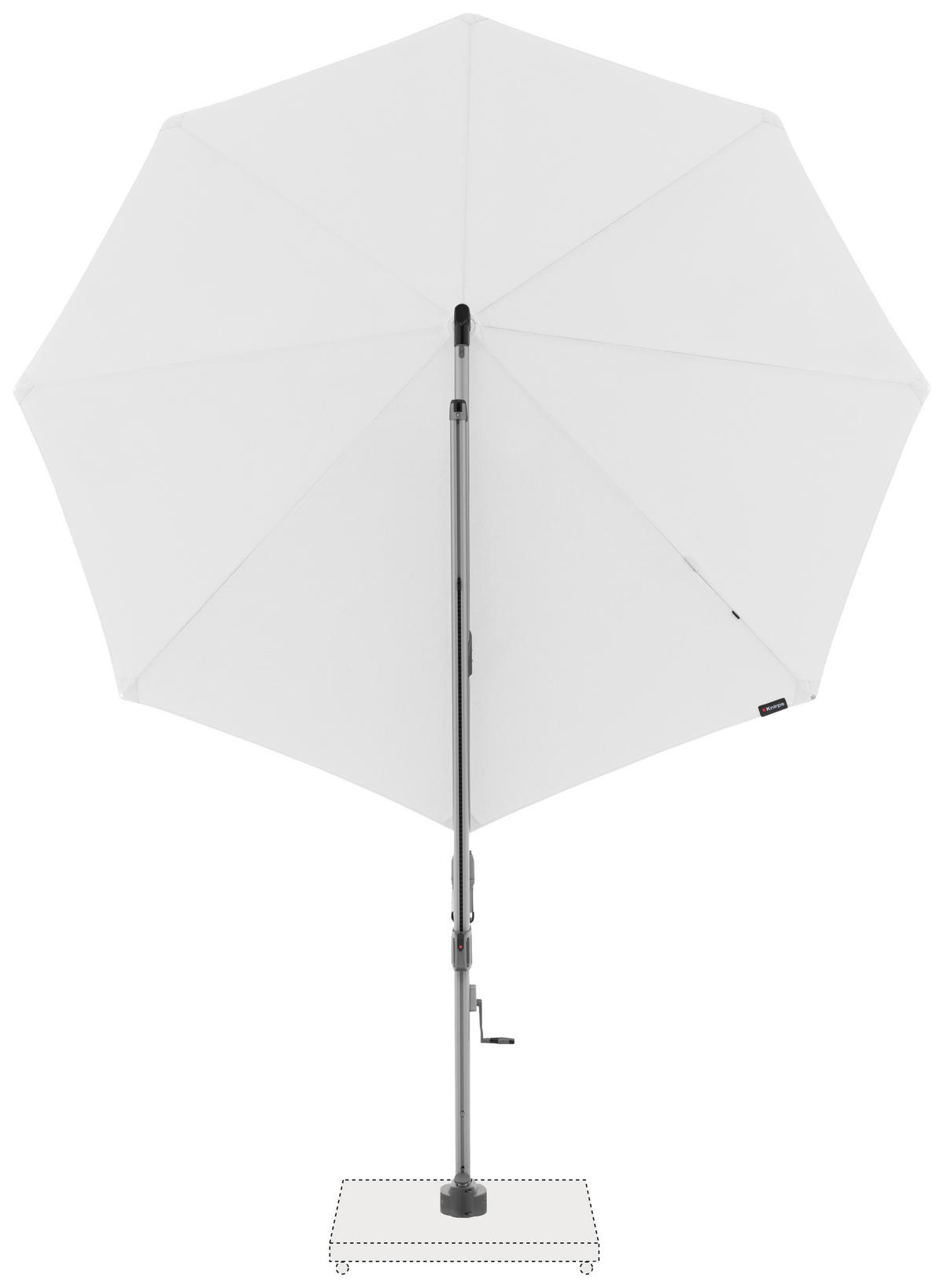 AMPELSCHIRM 340 cm Weiß  - Silberfarben/Weiß, Basics, Textil/Metall (340/340cm) - KNIRPS