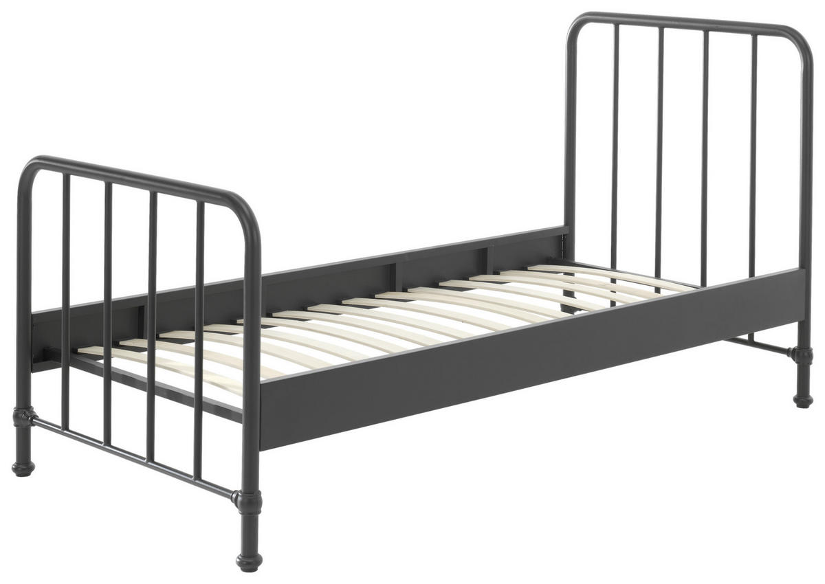 KINDER-/JUNIORBETT 90/200 cm  in Schwarz  - Schwarz, MODERN, Holz/Metall (90/200cm) - MID.YOU