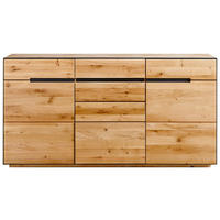 ŠIROKÁ KOMODA, divoký dub, barvy dubu, 165/85/42 cm - barvy dubu/antracitová, Konvenční, kov/dřevo (165/85/42cm) - Linea Natura
