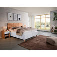 POLSTERBETT Matratze, Lattenrost, Bettkasten Silberfarben, Buchefarben 180/200 cm  - Buchefarben/Silberfarben, Design, Holz/Textil (180/200cm) - Valnatura